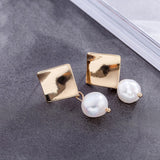 Popular Gold Square Earrings Jewelry Dangle Pendientes orecchini brincos Pendientes for Women aretes de mujer modernos Wholesale daiiibabyyy