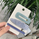 New 3PCS/Set Fashion Pearls Acetate Geometric Hair Clips For Women Girls Headband Sweet Hairpins Barrettes Hair Accessories Set daiiibabyyy