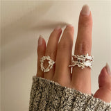 2022 Fashion Colourful Transparent Resin Acrylic Rings For Women Irregular Rhinestone Geometric Square Round Jewelry Travel Gift