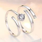 Classic Couple Rings For Men Women CZ Stone Trendy Wedding Lovers' Ring Jewelry Romantic Valentine's Day Present Ring Accessory daiiibabyyy