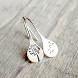 Simple Personality Silver Color Carving Dandelion Dangle Earring for Women Engagement Wedding Jewelry Statement Earrings daiiibabyyy