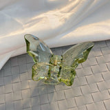 Crystal  Romantic Acrylic Butterfly Hair Claw  Trendy Back Of Head Hair Accessories  For Women Girls  Party Daily Collocation daiiibabyyy
