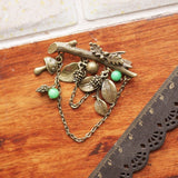 Leaf brooch anti-failure pin fixed clothes decoration hundred matching accessories wholesale jewelry daiiibabyyy