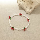 MENGJIQIAO Korean Sweet Fruit Necklace For Women Ladies Fashion Acrylic Beads Summer Holiday Choker  Collares Jewelry Gifts daiiibabyyy