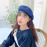 Summer Fashion Beret Hat Women Flat Cap Hats Lady Girl Berets Hat Bone Female Franch Style 90 s Girls Painter Hat daiiibabyyy