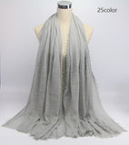 wholesale price 70*180cm women muslim crinkle hijab scarf femme musulman soft cotton headscarf islamic hijab shawls and wraps daiiibabyyy