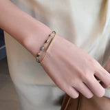 Double-deck Exquisite Retro Bracelet for Women Bead Charm Bracelet Fashion Luxury Jewelry Wholesale daiiibabyyy