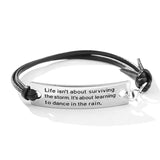 2021 New Engraved Leather Bracelet For Men Black Color customize Stainless Steel Bracelets For Women Men ID Bracelet Gift Party daiiibabyyy