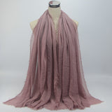 wholesale price 70*180cm women muslim crinkle hijab scarf femme musulman soft cotton headscarf islamic hijab shawls and wraps daiiibabyyy