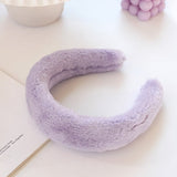 Winter Thick Furry Hairband Faux Fur Plush Headband Retro Headwear Warm Wide White Fluffy Headbands Hair Accessories For Women daiiibabyyy