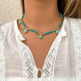 Daiiibabyyy New INS Creative National Style Fashion Temperament Necklace High-quality Handmade Natural Stone Choker Fashion Jewelry Gift