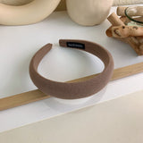 MENGJIQIAO Korean Beige Coffee Color Wide-brimmed Braid Autumn Hairbands Women Elegant Pear Tassel Hair Hoop Hair Accessories daiiibabyyy