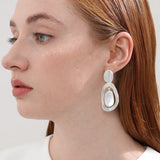 Silver Color Earrings for Women Stud Vintage Jewelry Wholesale Long Dangle Pendientes brincos Hotsale Earrings for Women 2021 daiiibabyyy