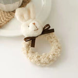 Girls Women Korea Cartoon Rabbit Scrunchie Ponytail Holder Hair Rope Fashion Hair Accessories INS Sweet Plush Hair Ring daiiibabyyy
