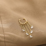 Crown U-shaped Ear Clips Hollow Butterfly Etro Earrings For Women Pendientes Mujer Long Earrings Piercing Ear Cuffs Clip daiiibabyyy