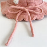 Daiiibabyyy 1-2 Years Old Children's Baby Girl Hat Autumn and Winter Children's Fisherman Hat Baby Strawberry Fruit Hat Cute Knitted Hat daiiibabyyy