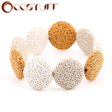 Color Lava Nature Stone Gift Bead Bracelet Beautiful Bangles Simple Body Jewelry For Women Decoration Accessories  2022
