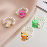 Korean Fashion Cute Heart Enamel Ring for Women Dripping Oil Color Contrast Opening Heart Rings Girl Party Jewelry 2021 New daiiibabyyy