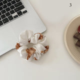 Women Girls Cute Bear Hair Ties Fresh Colored Large Intestine Hair Rope Korean Style Sweet Flower Head Fashion Hair Accessories daiiibabyyy