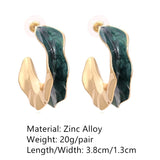 New Mutilcolor Enamel Pearl Circel Geometric Dripping Oil Metal  Hoop Earrings for Women Girls Travel Jewelry HUANZHI 2022 daiiibabyyy