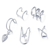 New Ear Needle Wrap Crawler Hook Earrings for Women Surround Auricle Diagonal Stud Copper Inlaid Zircon Piercing Earrings /1 Pc daiiibabyyy