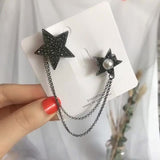 Vintage Luxury Crown Chain Brooch Women's Party Fragrant Wind Tassel Pearl Pin Buckle Badge Brooches Gift