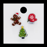 Classic Cartoon Christmas series Brooches Christmas Tree Bell Snowmen Santa Claus Arylic Lapel Pins Badges Jewelry dropshipping daiiibabyyy