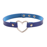 New Women Punk Gothic PU Leather Choker Chain Heart Buckle Collar Necklace Fashion Party Jewelry Neck Accessories 2022 daiiibabyyy
