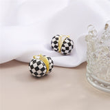 17KM Trendy Geometric Checkerboard Ball Shape Earrings For Women Fashion Colorful Lattice Drop Earrings 2022 Trend Jewelry daiiibabyyy