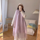 Women Fashion Thick Solid Color Wild Scarves 230X37CM Fantasy Macaron Scarves Women Winter Soft Warm Feel Cashmere Long Shawl daiiibabyyy