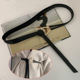 Fashion Leather Women Belt High Quality Designer Metal Buckle Waist Strap All-match Lady Dress Coat Sweater Decorative Waistband daiiibabyyy