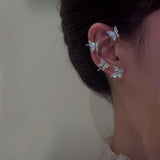 Christmas Snowflake Ear Clip Ear Cuff for Women Girls Trendy Butterfly Clip Earrings Without Piercing Party Wedding Jewelry Gift daiiibabyyy