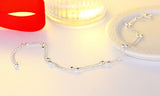 Daiiibabyyy Simple Balls Silvery Color Twist Chain Anklets for Women Classic 2mm Width Chain Foot Silver Plated Jewelry Gift for Girls