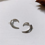 HUANZHI  New  Punk Silver Plated Metal Barbed Rose flower Stud Earrings Geometric For Women Girls Party Jewelry daiiibabyyy