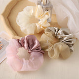 3.9 inch Women Silk Scrunchie Elastic Handmade Multicolor Hair Band Ponytail Holder Headband Hair Accessories daiiibabyyy