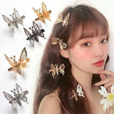 Exquisite Can Moving Flying Cute Shiny Hair Clips Girl Princess Bows Barrette Party Hair Accessories Butterfly Hairpin for Kids daiiibabyyy