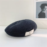 Harajuku Kitted Beret Hats Women Girl's Vintage Artist Painter Hat Winter Autumn Soft Wool Octagonal cap adjust daiiibabyyy