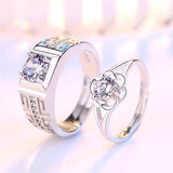 Classic Couple Rings For Men Women CZ Stone Trendy Wedding Lovers' Ring Jewelry Romantic Valentine's Day Present Ring Accessory daiiibabyyy