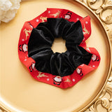Elastic Hair Bands Christmas Style Scrunchies Soft Hair Tie Flannel Hair Rope Winter Xmas Hair Accessories Ponytail Holder daiiibabyyy