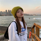 Winter  Fashion Female Millet Grain Solid Color Couple Student Shawl Warm Knitted Woolen Hat and Scarf Set Gorros Invierno Mujer daiiibabyyy