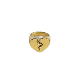 Lost Lady Broken Heart Ring Fashion Heart-Shaped Ring Alloy Jewelry Wholesale Direct Sales daiiibabyyy