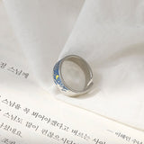 Lovers Ring, 2022 new creative art wind moon ring, Korean geometric fashion women's ring wedding jewelry daiiibabyyy