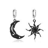 New Sun Moon Dangle Earring Asymmetric Abstract Drop Earrings for Women Short Hollow Earings Brincos Fashion Jewelry сережки daiiibabyyy