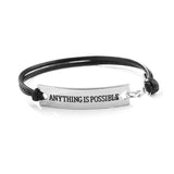 2021 New Engraved Leather Bracelet For Men Black Color customize Stainless Steel Bracelets For Women Men ID Bracelet Gift Party daiiibabyyy