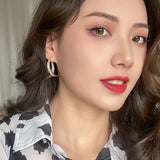 Earrings Diamond Dangler For Women Stick Drop Zircon Ear Cuffs Girls Gold/Silver Color Rhinestone Earring wedding Jewelry
