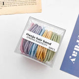 50Pcs/Box Children Girls Hair Bands Candy Color Hair Ties Colorful Basic Simple Rubber Band Elastic Scrunchies Hair Accessories daiiibabyyy