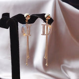 Fashion Crystal Butterfly Clip On Earring Pearl Bead Ear Cuff Long Tassels Charm Hollow Earrings For Women Clip Jewelry Gifts daiiibabyyy