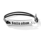 2021 New Engraved Leather Bracelet For Men Black Color customize Stainless Steel Bracelets For Women Men ID Bracelet Gift Party daiiibabyyy