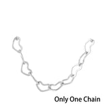 Double L Shape Nose Chain Heart Nose Piercing Chain 20G Straight Ball Nose Chain Zircon Piercing Nariz Pircing Septum Nez daiiibabyyy