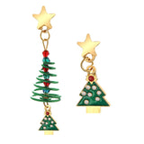 2022 New Christmas Earrings Crystal Snowman Creative Christmas Tree Drop Earrings For Women Girl Party Accessories Jewelry Gifts daiiibabyyy